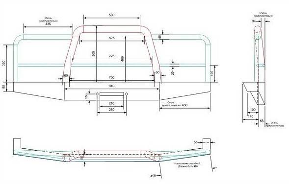 Силовой бампер на УАЗ 469: теория